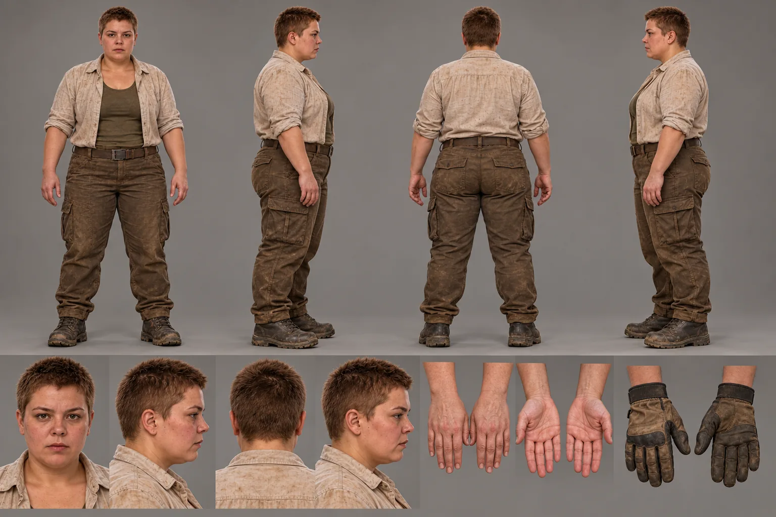 Freya Vel · separate Körper- und Kleidungsstudie · Castingentwurf